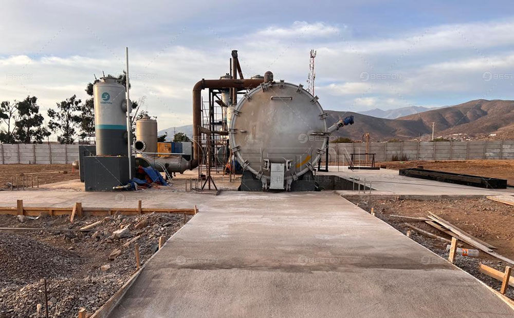 智利廢輪胎煉油設(shè)備安裝