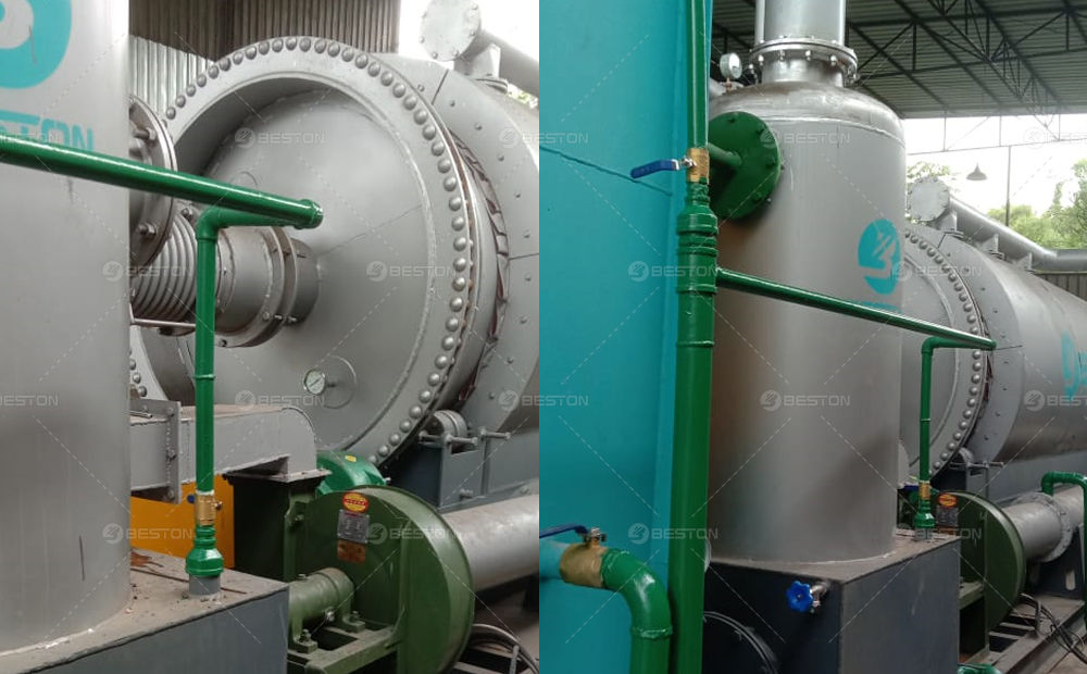 印尼廢輪胎煉油設(shè)備安裝