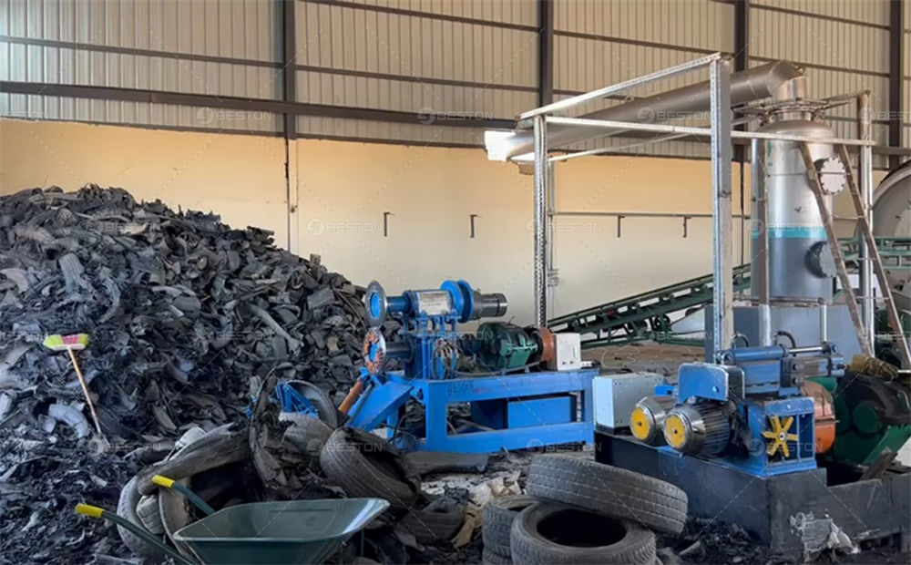 BLJ-16蘇丹廢舊輪胎煉油設備運行