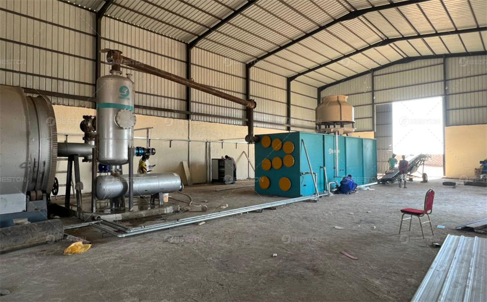 BLJ-16蘇丹廢舊輪胎煉油設備安裝