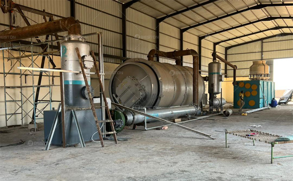 BLJ-16蘇丹廢舊輪胎煉油設備安裝